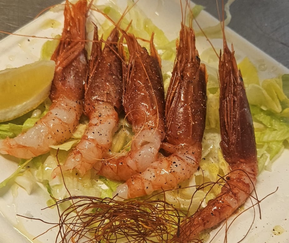 Crudo di gamberi rossi Mazzara del Vallo